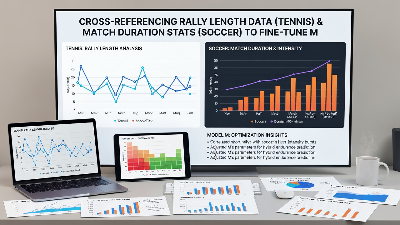 Darstellung einer mobilen App-Oberfläche mit kombinierten Tennis- und Fußball-Statistiken für Live-Wetten
