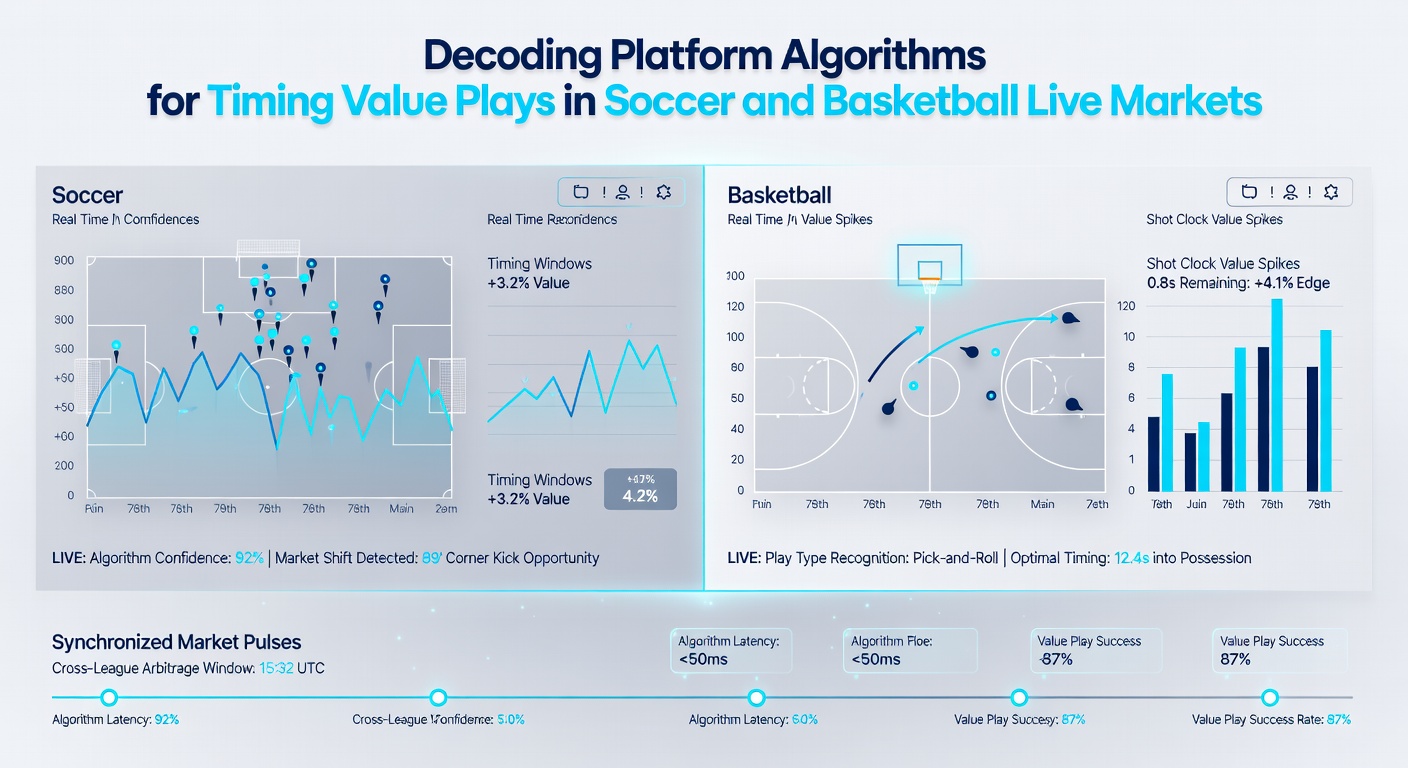 Visualisierung von Echtzeit-Statistiken und Algorithmus-Outputs für Basketball und Fußball Live-Wetten